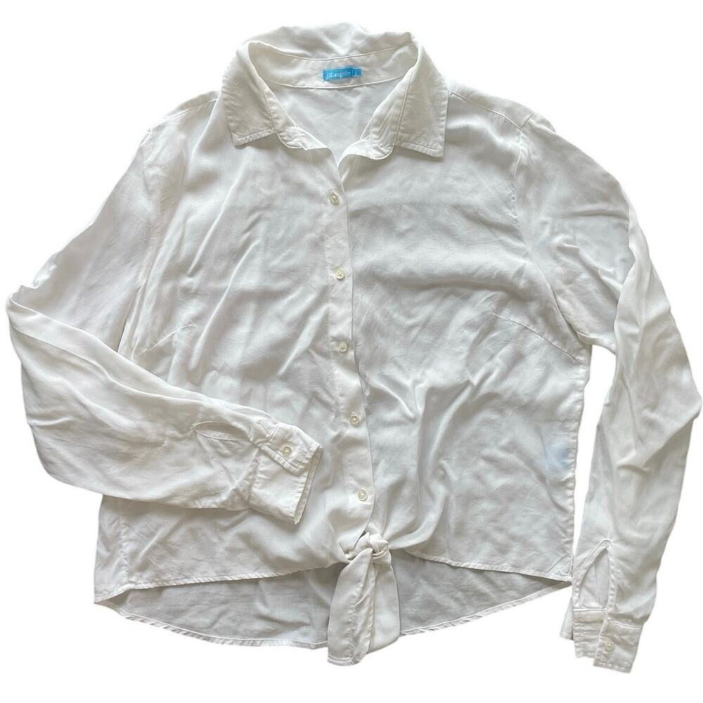 J. McLaughlin tie front button down Large